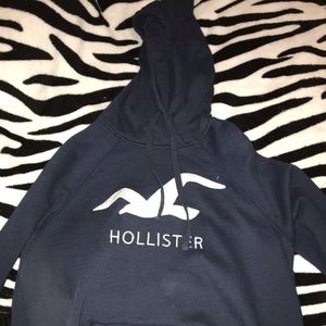 navy hollister hoodie